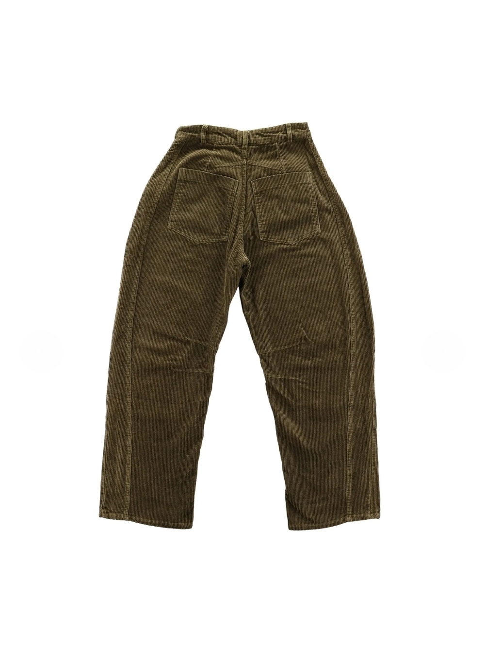NWT Jacquie The Label SYLVIE Embroidered Barrel-leg Corduroy Olive - Picture 8 of 10